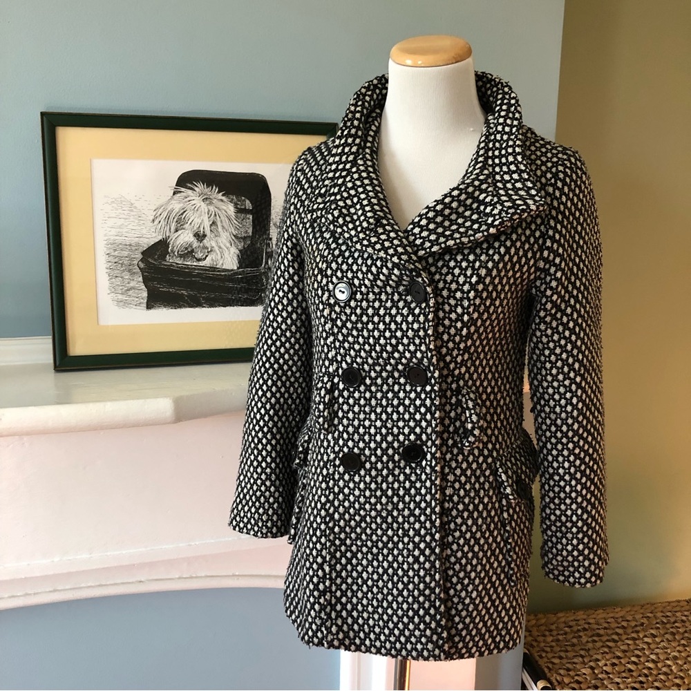 BCXgirl Black and White Double Breasted Jacket